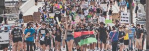 Black Lives Matter protest marchers.