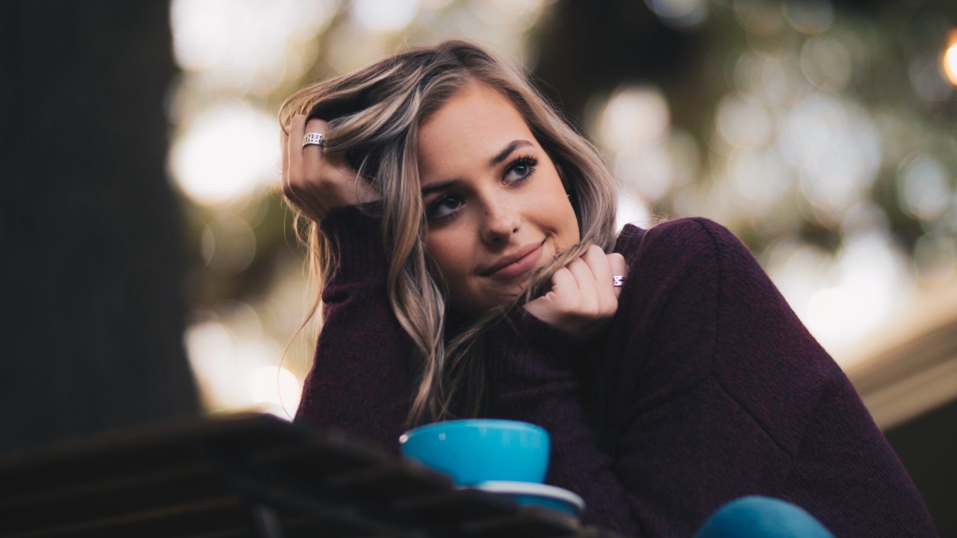 Woman drinking coffee during morning pages.