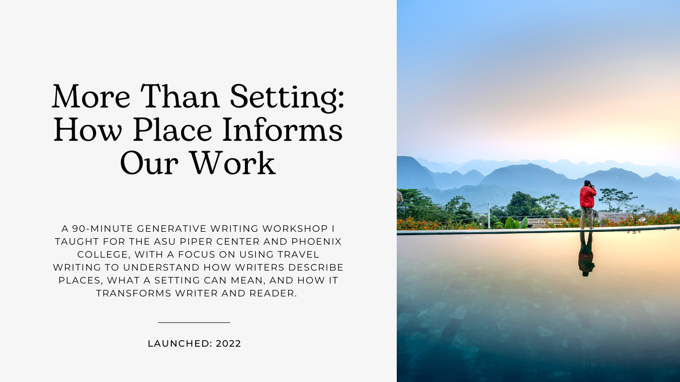 More than setting: how place informs your work slide